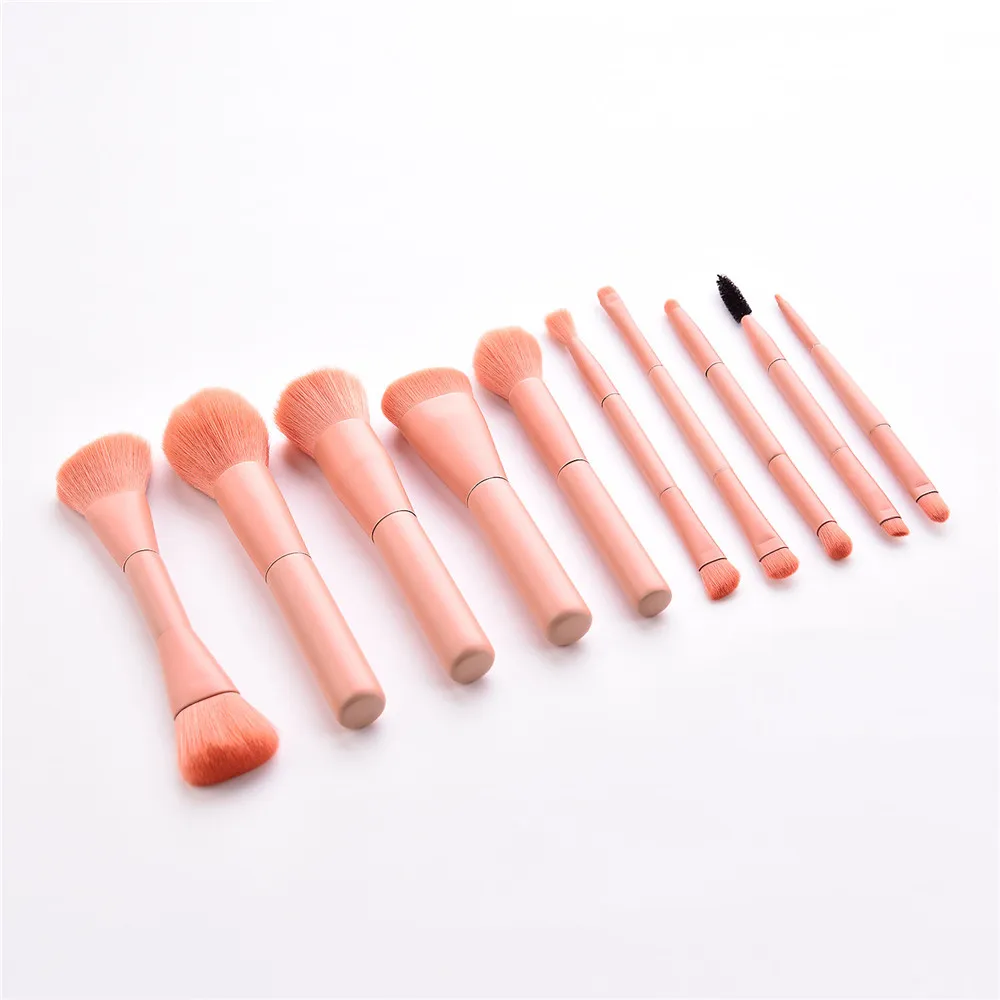 10 шт. набор кистей для макияжа принцесса розовая ручка для основы пудра Макияж Кисть-карандаш Maquiagem косметические инструменты T10183