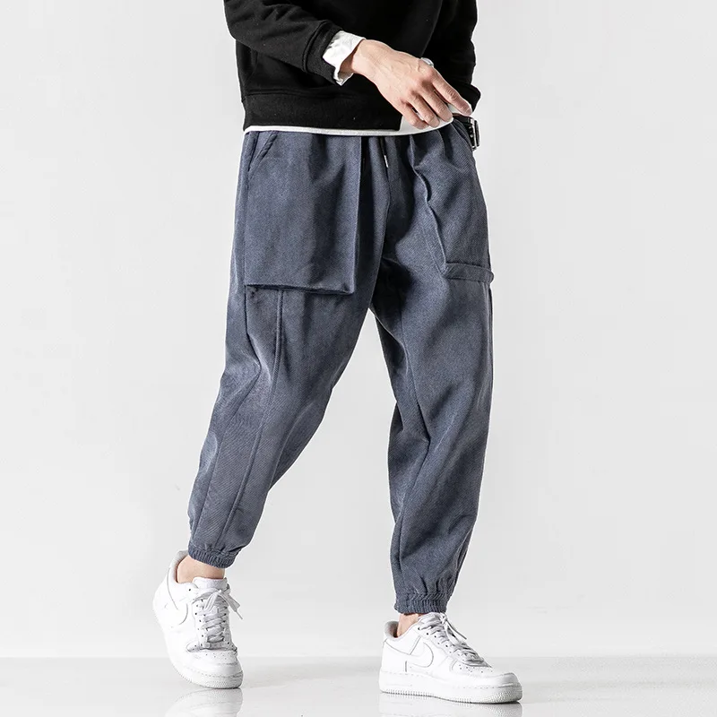 

City Where the Product Japanese-style Popular Brand Origional Special Fabric Solid Color Winter Ankle Banded Pants MEN'S Casual