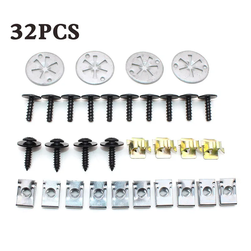 

Engine Under Tray Cover Fastener Clip Car Fender Bottom Splash Guard Shield Self-tapping Screws Kit for Bora Audi A3 Golf MK4