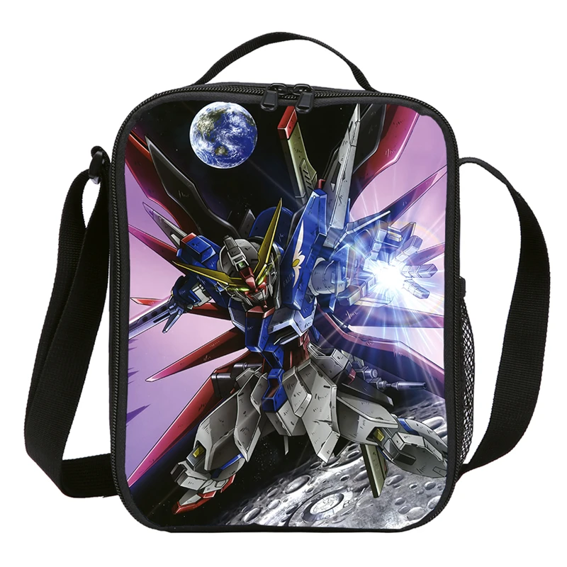 Сумка для ланча с принтом MOBILE SUIT GUNDAM мальчиков теплая Холщовая изолированным
