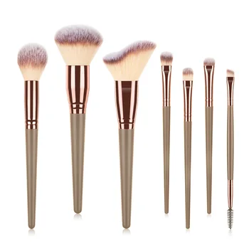 

7-Cosmetic-Brush Set Eye Shadow Face Powder High Gloss Blush Repair Eyebrow Lip Brush Super Soft Beginner Brush Suit Full Set
