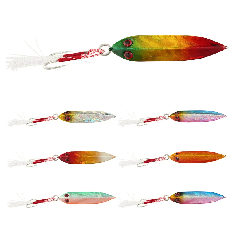 

Slow Roll Iron Plate Lure Lead Fish Jig20 Grams 30 Grams with Shore Fishing tan diao Mackerel Lure Long Shot Iron Plate