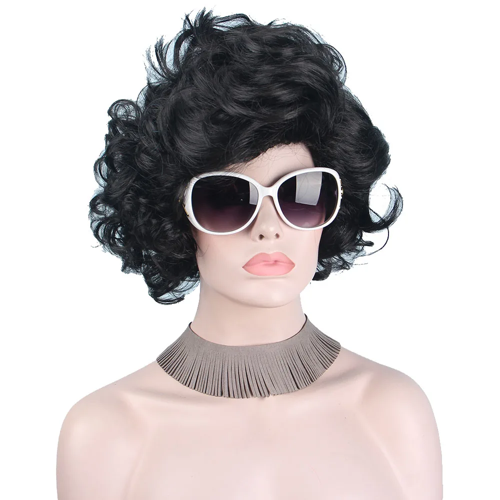 

Funer's Game of Thrones/Song of Ice and Fire/Jon Snow/Watchman Black Short Curly Hair Wig