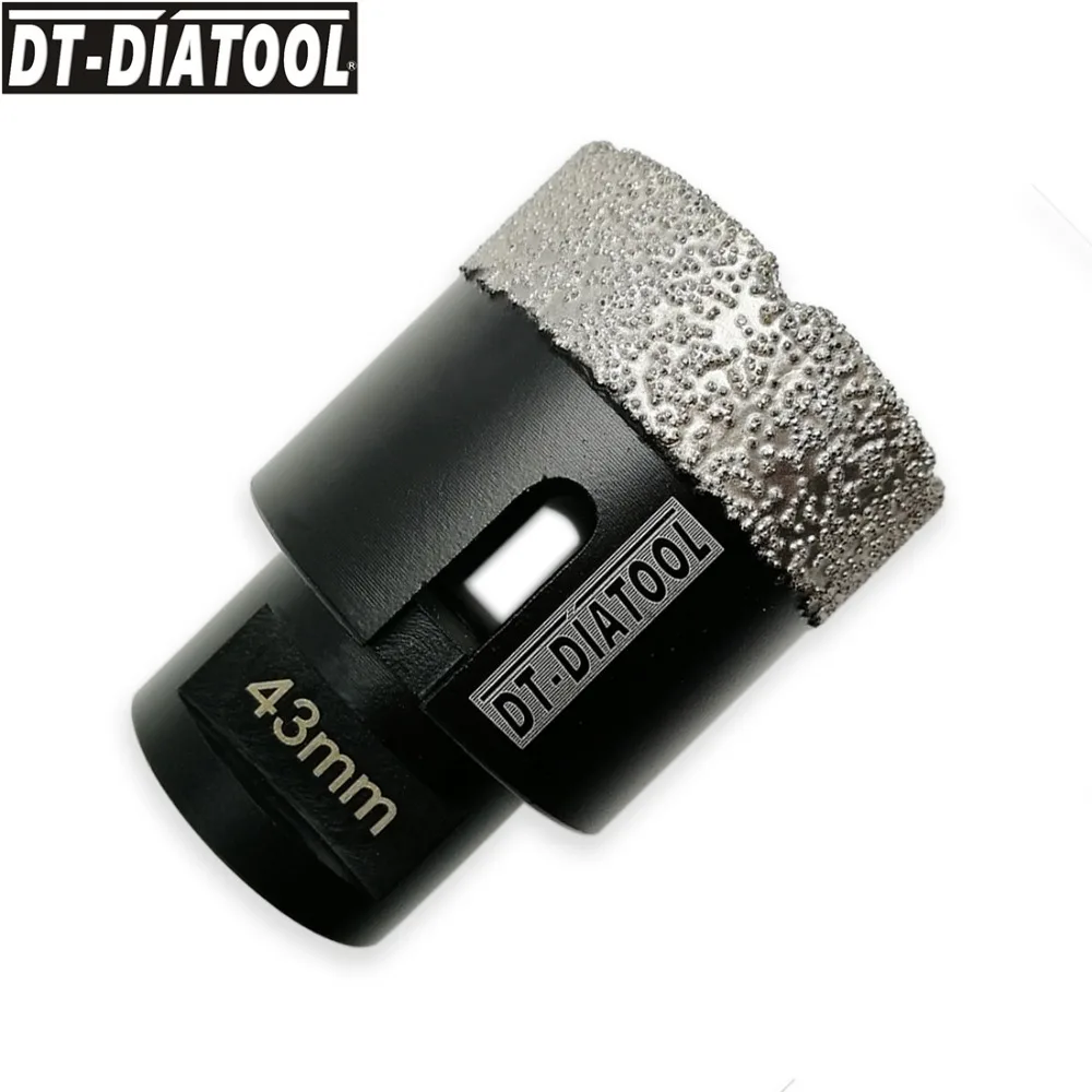 DT-DIATOOL 2 шт/ПК премиум класса диаметром 43 мм вакуумной пайки Алмазная кольцевая пила M14 резьбовые коронки сверла для керамического мрамора гранита