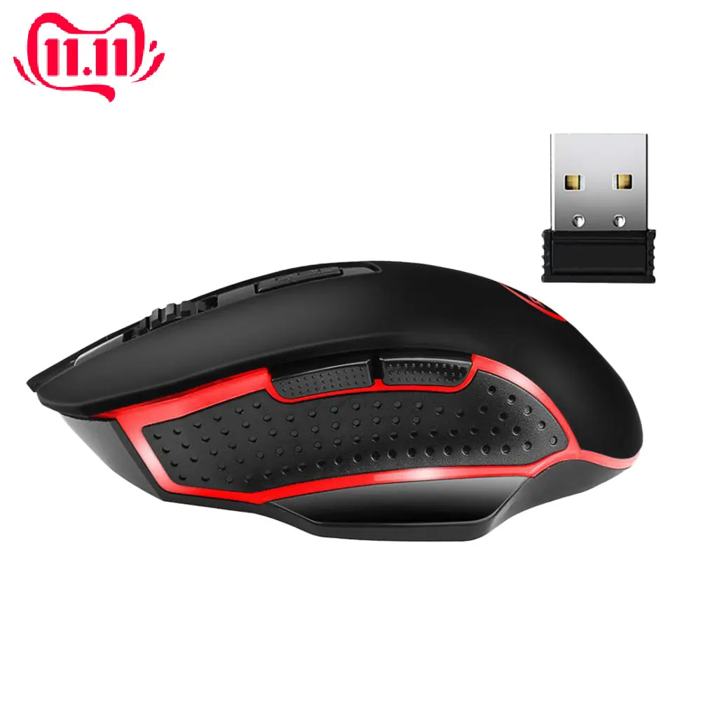 

PC Computer Gaming Laptops Mouse Desktop 2.4GHz Wireless Optical Mouse Gamer Game Wireless Mice with USB Receiver Mause
