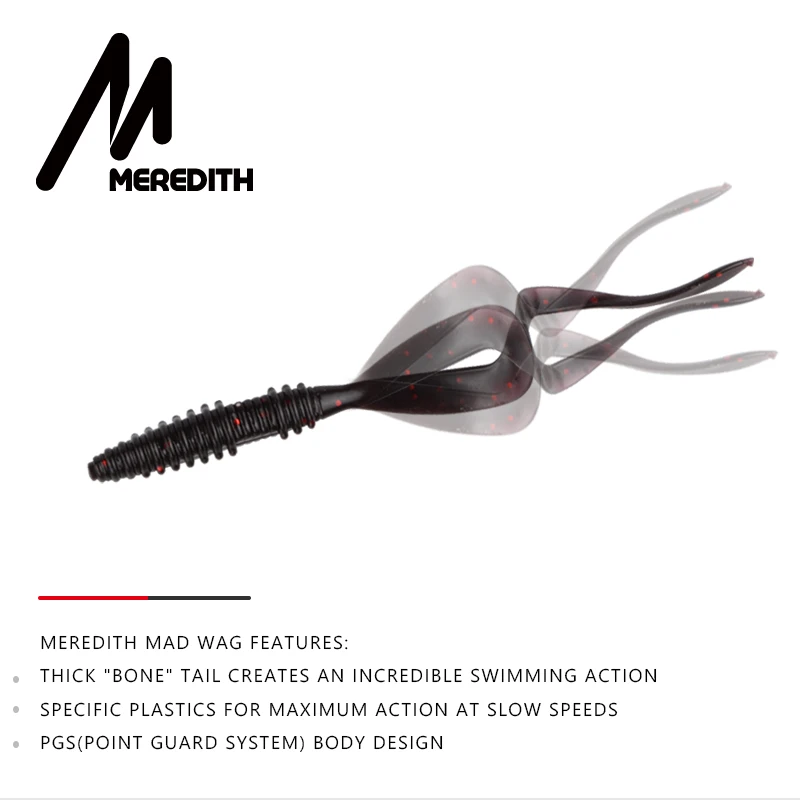 Meredith Mad Wag Mini 5 см 0,6 г 20/шт. Искусственные силиконовые приманки для рыбалки Мягкие приманки воблеры мягкие приманки для рыбалки плавающие приманки