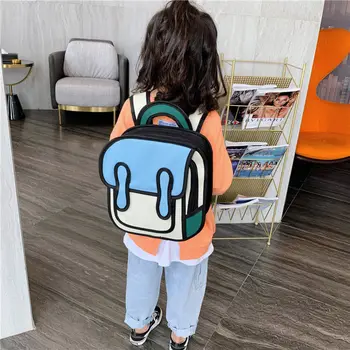 

Kids Cartoon Canvas Backpack for Children Pupils School Bag Unisex Girls Boys Designer School Bag