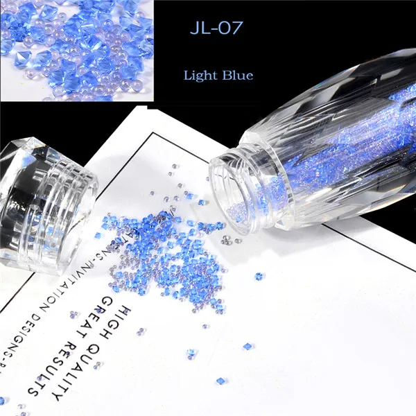 3D блестящие украшения для ногтей Мини Бисер "икра" наклейка для ногтей дно Алмазная дрель прозрачные микро украшения для ногтей TSLM2 - Цвет: JL-07