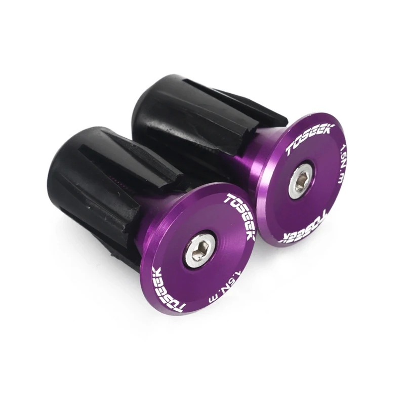 cheap Bicycle Handlebar end plug Road Aluminum Alloy Sports Cycling Mountain bike MTB 17.6 21.8mm