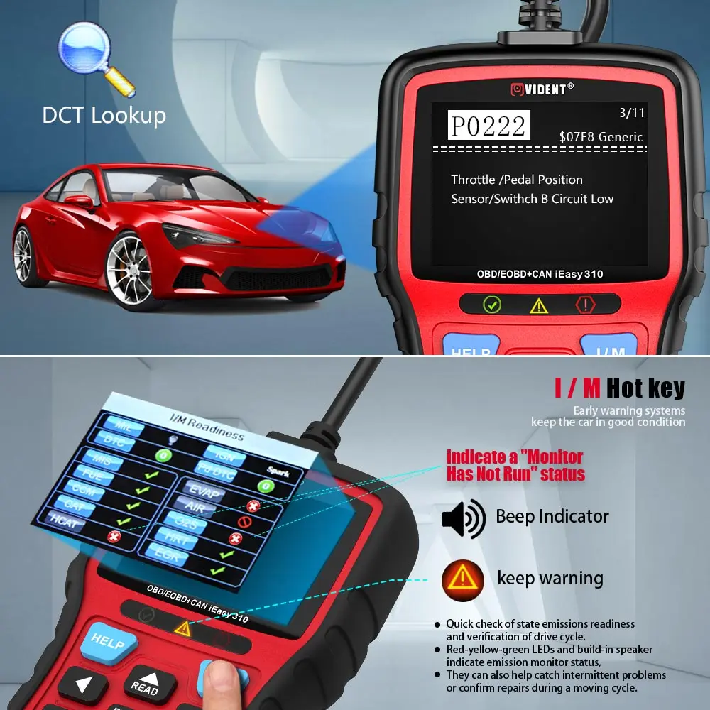 Vident iEasy310 OBDII EOBD OBD2 сканер автомобильный диагностический инструмент|Считыватели