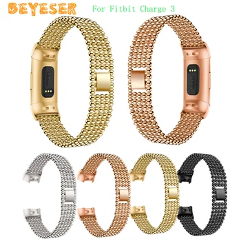 

Alloy Bracelet For Fitbit Charge 3 Watch Strap Smart accessories Watch Band Replacement Watch Wristband fashion Strap Leisure