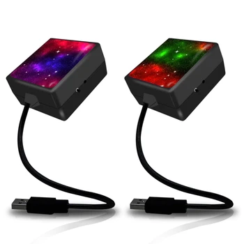 

USB Car Led Decorative Atmosphere Lamp Roof Star Night Light Projector Adjustable Car Styling Automotive Interior Light