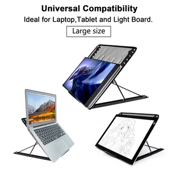 

Adjustable Laptop Stand Mesh Ventilated Folding Desktop Light Box Holder Bracket Support for Computer Notebook Tablet