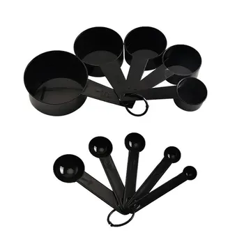 

Black Measuring Tool Measuring Spoon Scoop Silicone Handle Baking Coffee Tea Kitchen Measuring Tool Kitchen Gadgets