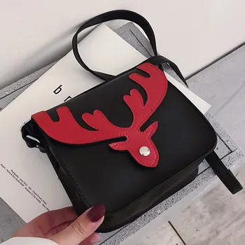 

Women Fashion Solid Color Shoulder Handbags Female Simple PU Leather Women Large Capacity Fawn Pattern Flap Crossbody Bags