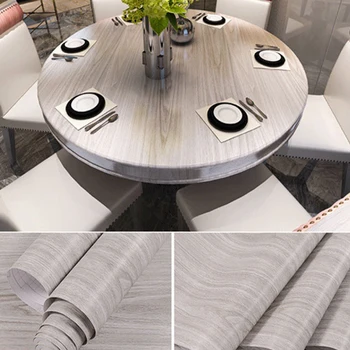 

20M Waterproof Wood Vinyl Wallpaper Roll Self Adhesive Contact Paper Doors Cabinet Desktop Modern Furniture Decorative Sticker