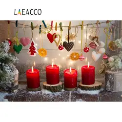 Laeacco фотофоны Рождественская свеча подарок безделушка Декор легкие вечерние Детские фотографии фоны фотосессия Фотостудия