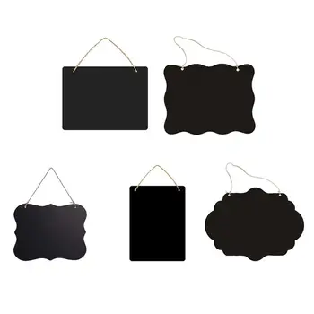 

Rustic Chalkboard Hanging Signs Double Sided for Standard Chalk Message Board for Business Stores, Bars, Barber Shops