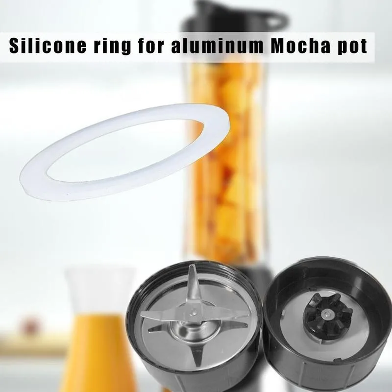 5 pezzi di ricambio in silicone O-ring per moka Pot Anello di tenuta per caffettiera bianco latte flessibile rondella in gomma 