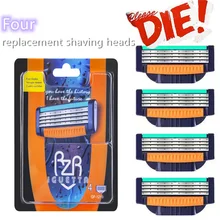 IGUETTA Face Orange Shaver Bathing Stainless Steel Manual Razor for Men Shaving Armpit Hair and Leg Hair for Whole
