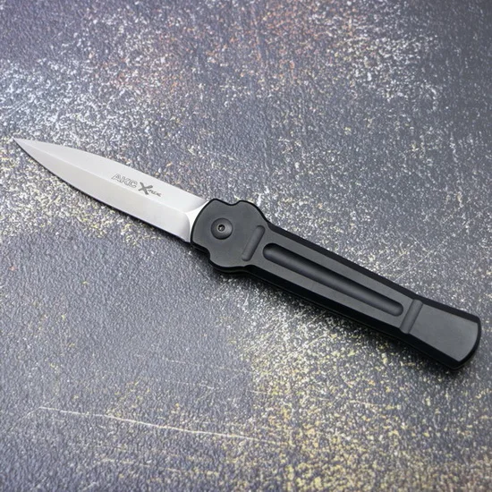 Black logo TIGEND AKC X-treme, алюминиевый карманный складной нож с ручкой, AUS-8, лезвие, портативные, для кемпинга, охоты, тактические ножи для фруктов, EDC - Цвет: Black logo