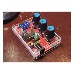 Advanced DIY Signal Generator Kit with Adjustable Frequency and Amplitude - Sine, Triangle, Square Wave Output (Red)