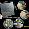 1/35 1/100 Stainless Steel Groove Type Digital Camouflage Cover Paper Drawing Cutting Mat Double-sided/Convenient 80x80mm AJ0080 1