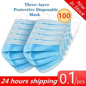 

FastShipping Face mask mascarilas Three-layer Non wove Mask Anti Dust Mouth Mask Windproof FaceMask Mascarilla In Stock 24Hours