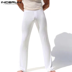 Stylish Fashionable Men Sleep Bottoms Loungewear Pantalons Solid All-match Comeforable Trouser Leisure Baggy Pant S-5XL INCERUN