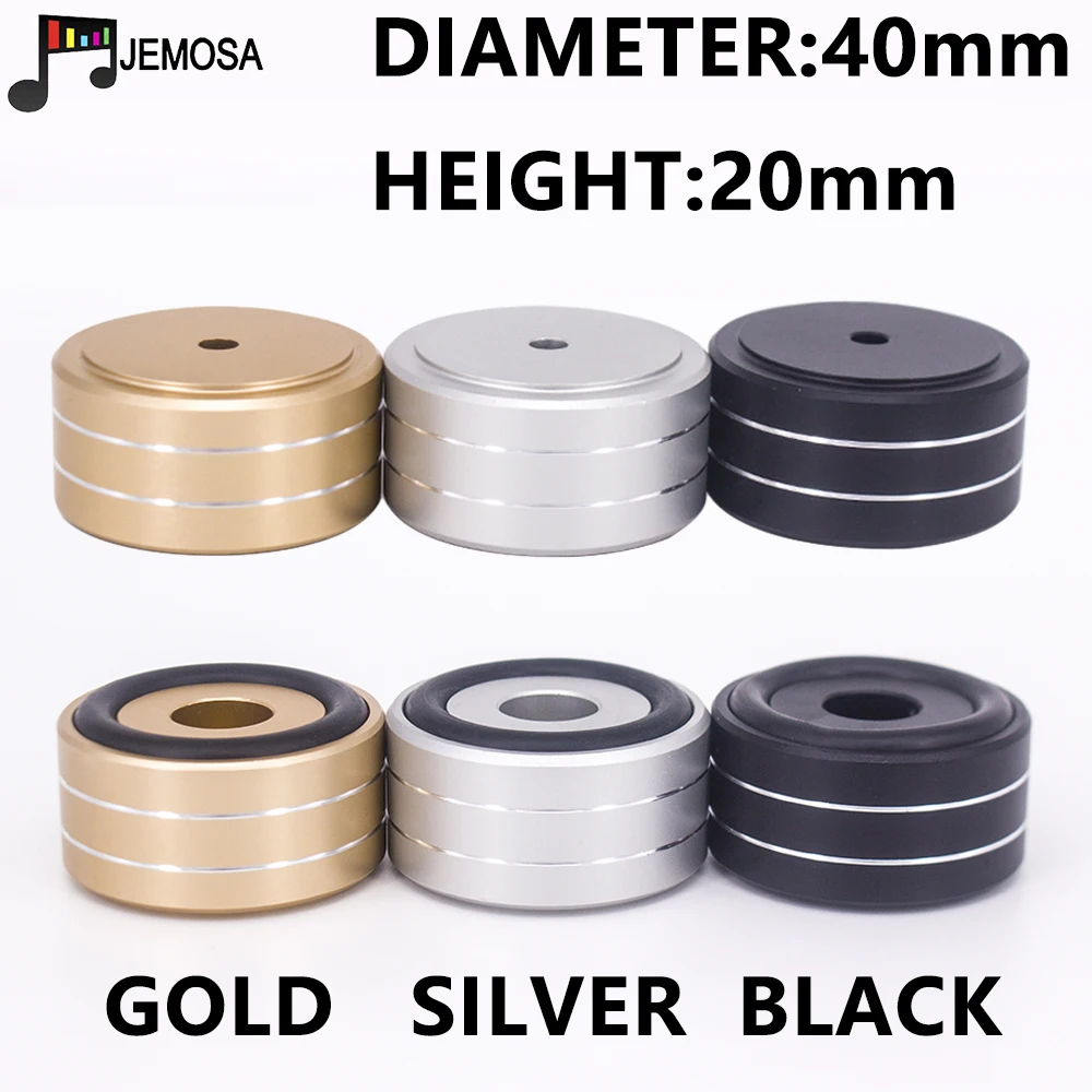 4PCS4020mmAluminumAmplifierFeetShockAbsorberAmplifierRubberFeetHIFITurntableFeet