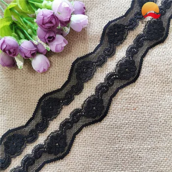 

S1543 Stretch Elastic Lace Ribbon Satin multi-color lace trim garment for DIY Garment Sewing Edge and Handmade Decora