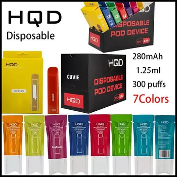 

HQD Cuvie Disposable Vape Pen Pod Device 280mAh Battery 1.25ml Cartridge 300 puffs Starter Kits