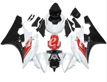 

4 Gifts New ABS Injection Mold Motorcycle Full Fairings Kit Fit For YAMAHA YZF-R6 2006 2007 R6 06 07 bodywork set White