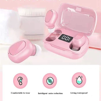 

Ture Wireless Earphones Bluetooth 5.0 LED Digital Power Display Earbuds Sports Mini Stereo Headset Cordless Double Earpiece