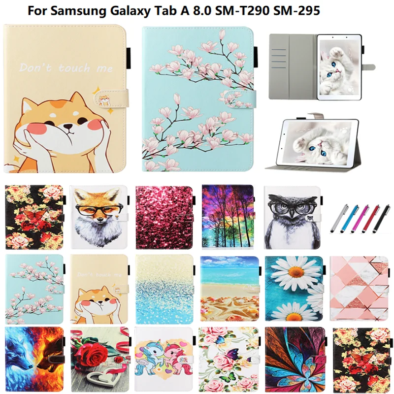 Флип-чехол Smile Shiba Inu для Samsung Galaxy Tab A 8 0 2019 чехол планшета телефона стилус T295 |