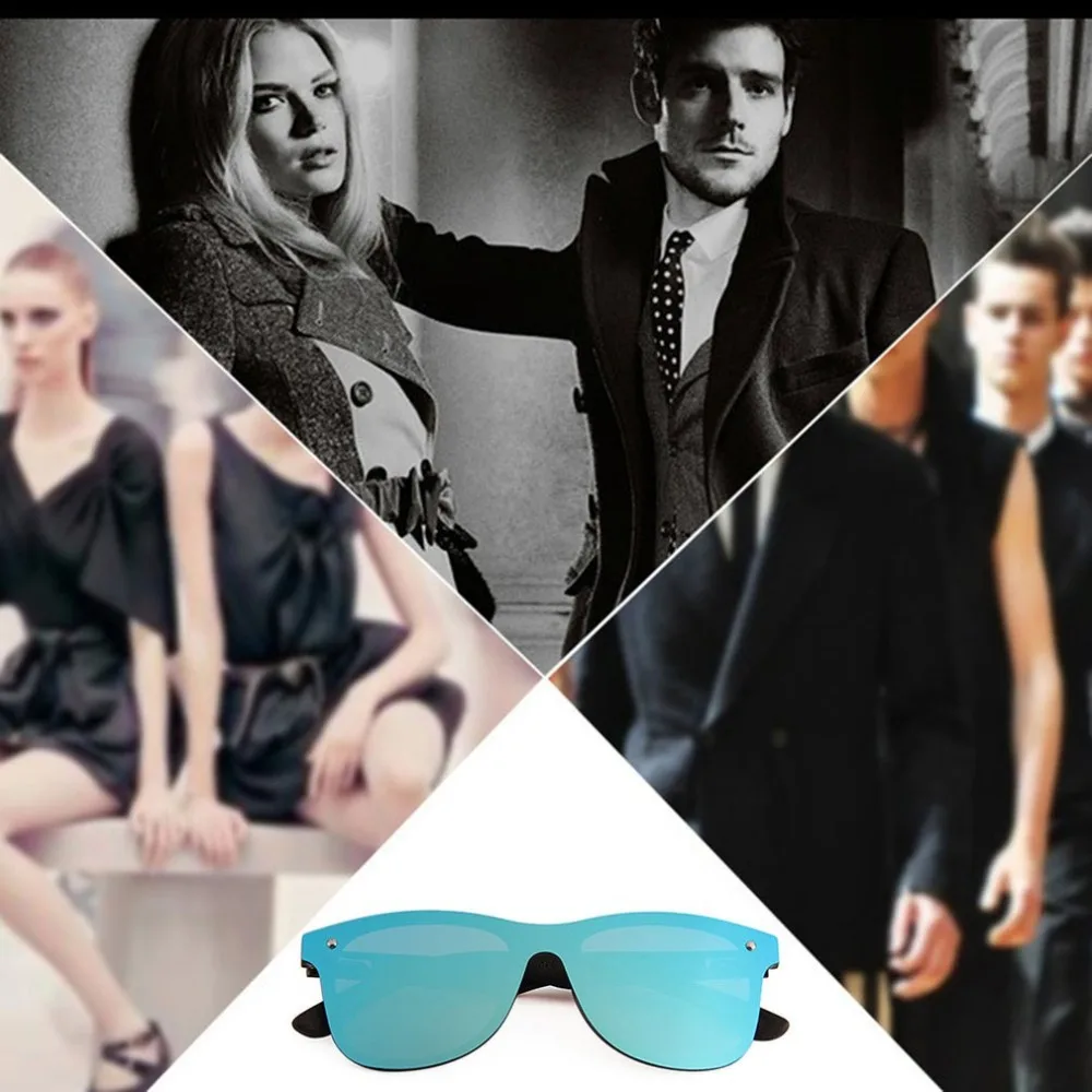 Multicolor Transparent Frame Sunglasses 1501 Fashion Tide Wooden Feet Glasses Colorful Reflective Polarizer
