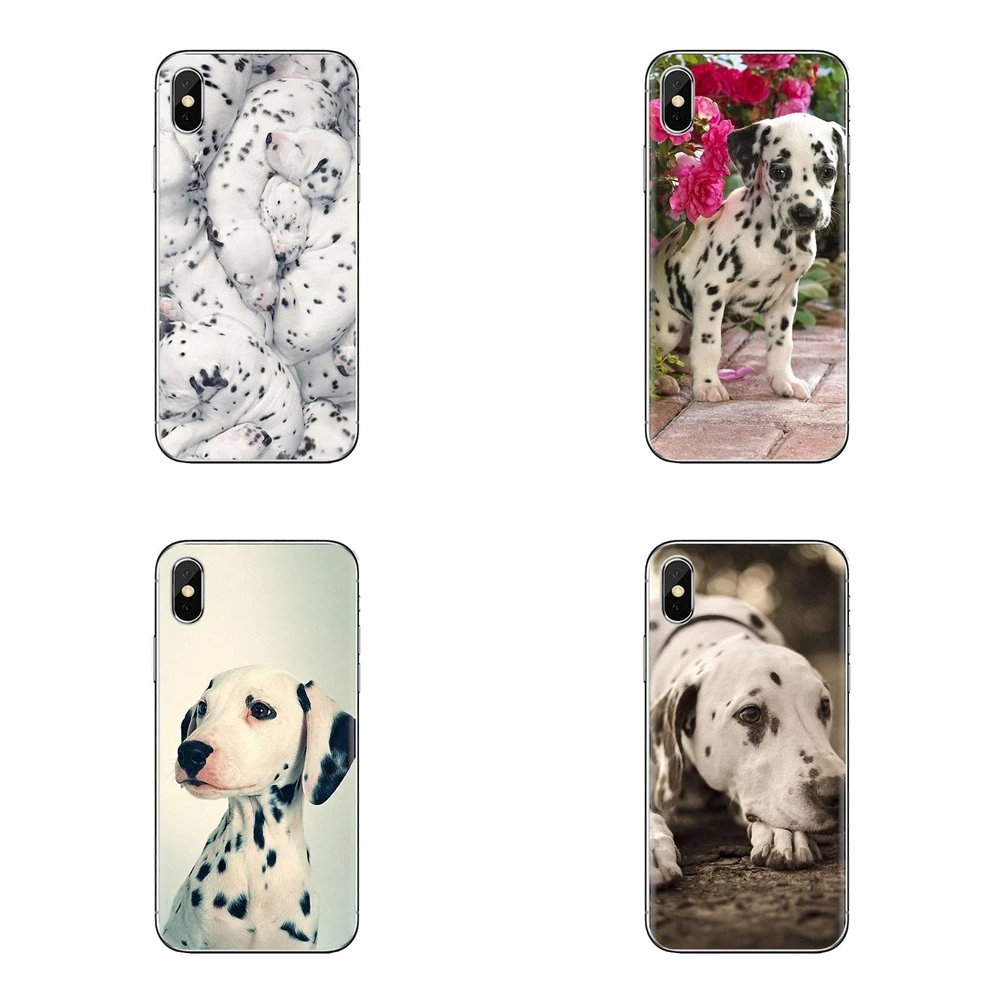

For iPhone XS Max XR X 4 4S 5 5S 5C SE 6 6S 7 8 Plus Samsung Galaxy J1 J3 J5 J7 A3 A5 Cell Phone Case Baby Dalmatian puppies Dog