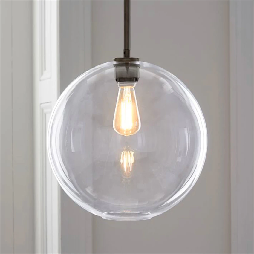 

Modern LED Pendant Light LightingtSilver Gold Glass Pendant Lamp Ball Hanging Lamp Kitchen Fixtures Dining Living Room Luminaire