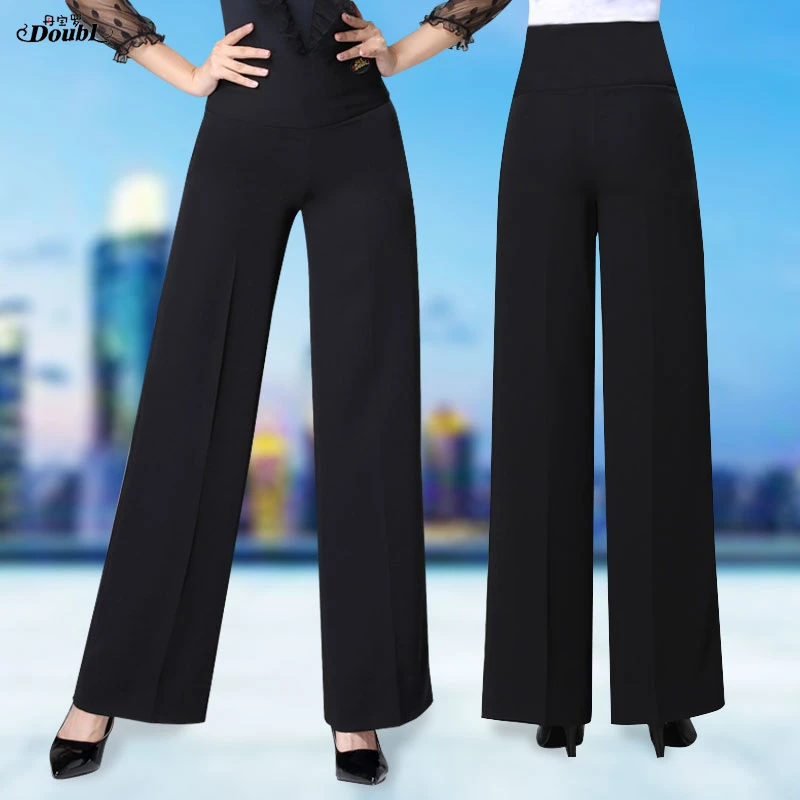 compuesto erección aritmética DOUBL pantalones de baile latino de cintura alta para mujer, ropa de salón  moderna para mujer, pantalones largos para adulto, pantalón negro para  disfraz, venta al por mayor|Latín| - AliExpress