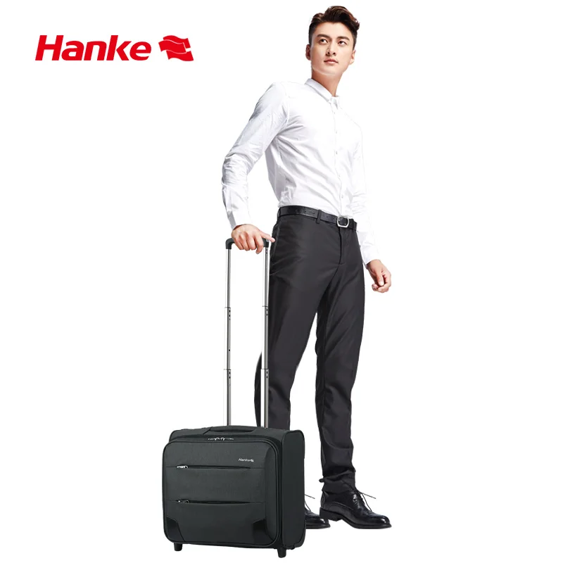 Hanke чемодан для багажа мужчин и женщин Дорожный тележка мягкая оболочка