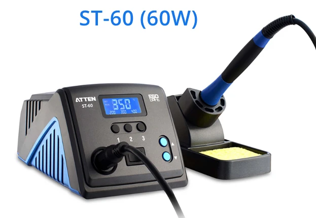60 Вт 80 Вт 100 Вт Регулируемая Температура электрическая паяльная станция цифровая паяльная станция для ЖК-дисплей Дисплей состояния заданием будильника ESD ST-60 ST-80 ST-100 - Цвет: ST-60 60W