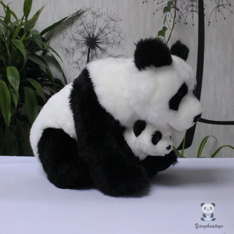 Real Life Toy Plush Panda Dolls Mother And Baby Large dolls soft children's toys birthday gifts