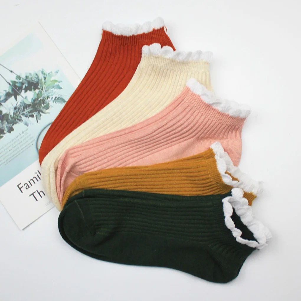 10 пар, модные мягкие хлопковые женские носки с кружевными оборками милые носки наивысшего качества на весну и лето удобные носки с оборками для маленькой принцессы