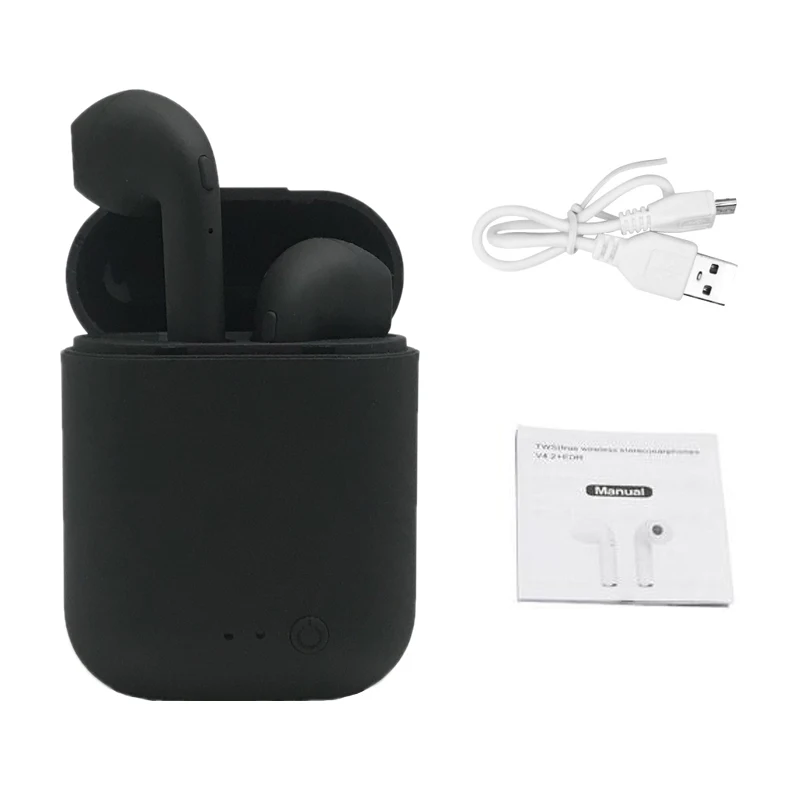 Mini Auriculares para Móviles con Cargador de Caja Auriculares y Cargadores suplementarios música Estéreo koede Auriculares Inalámbricos Bluetooth 