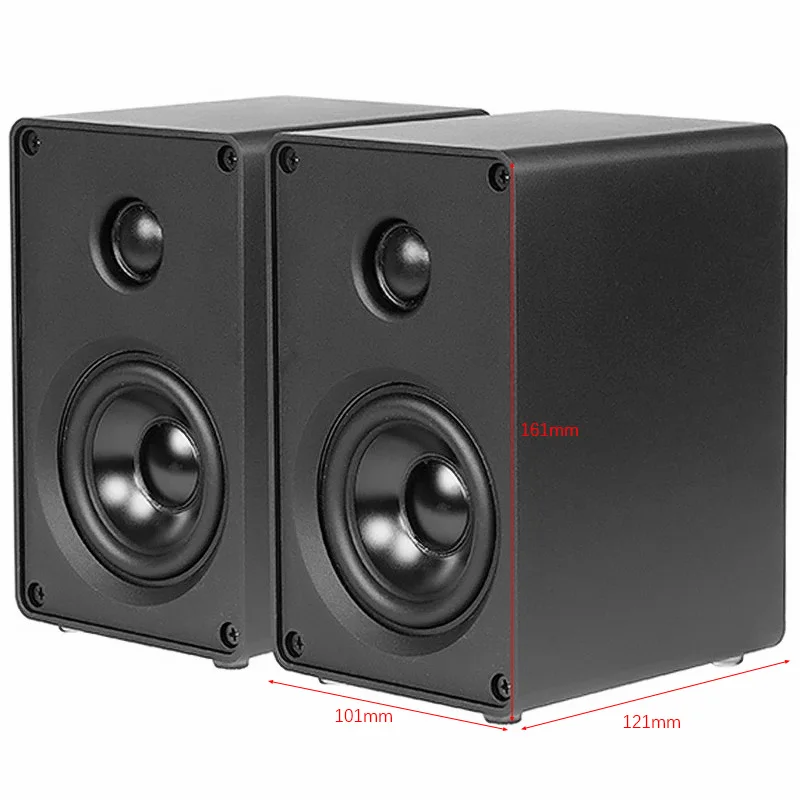 Altofalante de Liga de Alumínio Canais de Duas Brzhifi Audio Polegada Desktop 2.0 Vias Passiva Estéreo Computador Satélite Surround Parede Pendurado 3 - Image 5