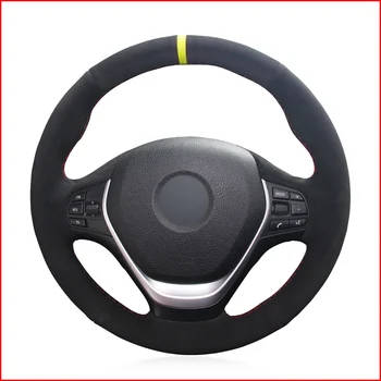 

Black Suede Hand Sew Comfortable Soft Steering Wheel Cover for BMW F20 2012-2018 F45 2014-2018 F30 F31 F34 2013-2017 F32 F33 F36