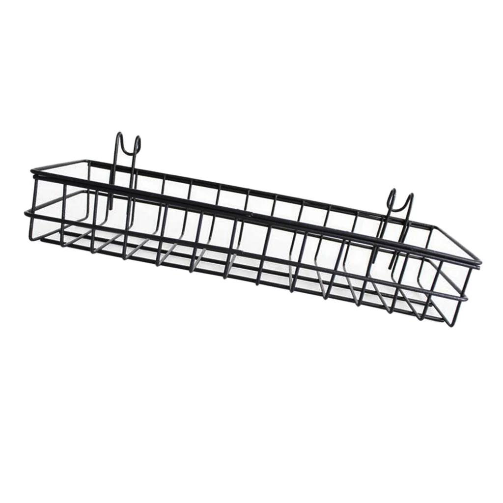Metal Wire Basket Shelf Rack for Gridwall Grid Panel Wall Mountable Wire Organizer Storage Flower Pot Display Decor
