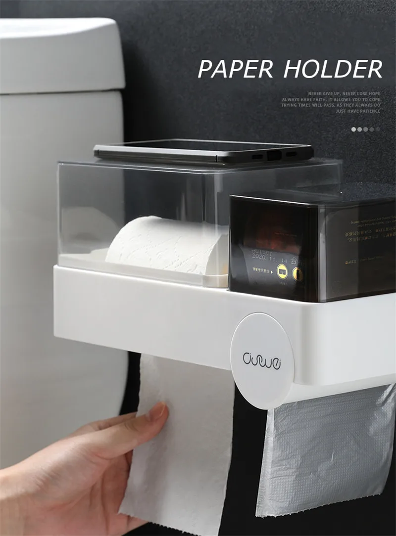Держатель для туалетной бумаги водонепроницаемый настенный держатель для бумажных полотенец Полка рулон бумаги для ванной коробка для хранения салфеток санитарная коробка для салфеток