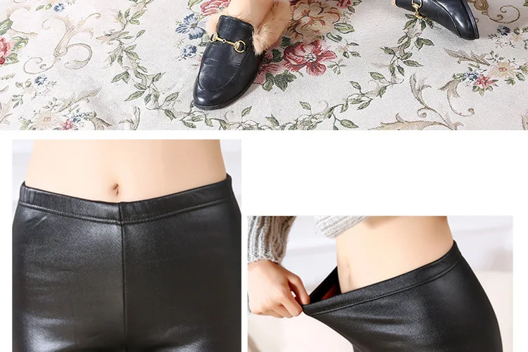 Модные кожаные брюки зимние бархатные женские брюки-карго женская одежда черные женские кожаные брюки