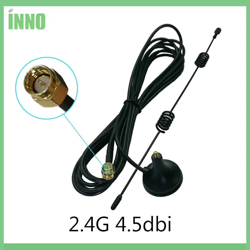 

20pcs 2.4Ghz Wifi Antenna SMA Male Connector 4.5dbi 2.4 ghz antena magnetic base Sucker antenne 3 meters extension cable wi-fi